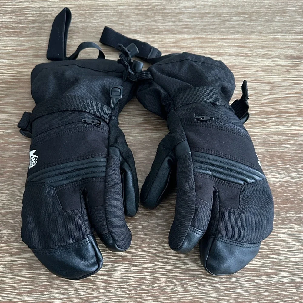 REI Co-op Kids’ Black Waterproof Insulated Mittens Gloves Size M